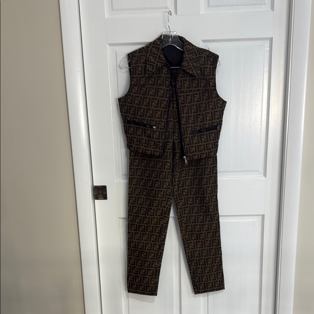 Fendi Brown Zucca Vest